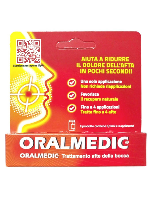 Oralmedic Liquido Trattamento Afte 1 Flaconcino Da 0,35ml