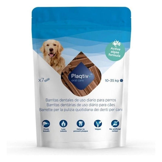 Plaqtiv+ Barrette per Pulizia Quotidiana dei Denti per Cani da 10 a 35 kg 7 Pezzi