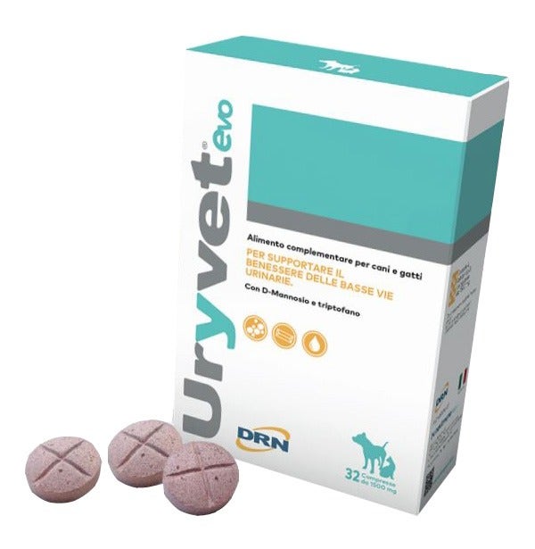 Uryvet Evo 1500mg Mangime Complementare Per Cani e Gatti 32 Compresse