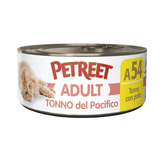 Petreet Adult Tonno Del Pacifico Con Pollo Per Gatti Lattina 70g