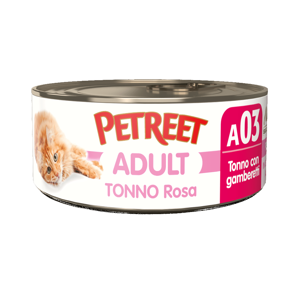 Petreet Adult Tonno Rosa Con Gamberetti Per Gatti Lattina 70g