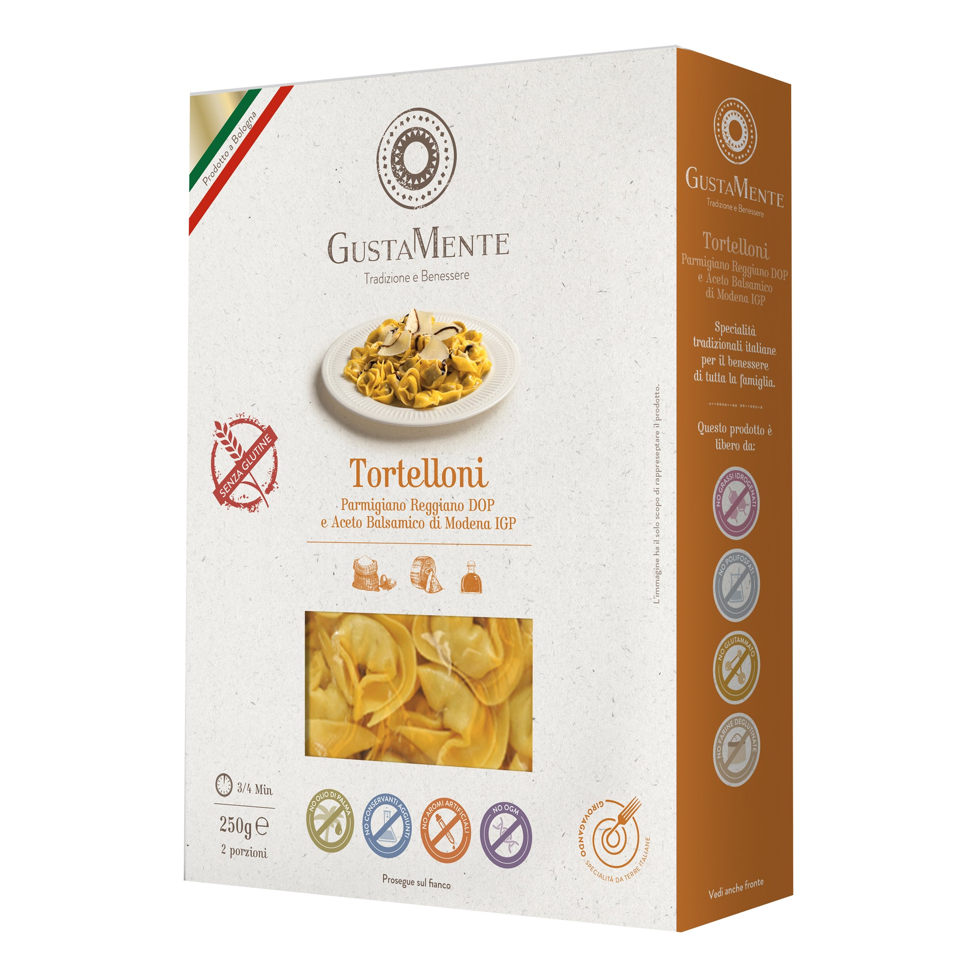 GUSTAMENTE Pasta Tortelloni Ricotta Spinaci 250g