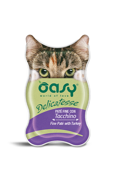Oasy Wet Cat Delicatessse Patè Con Tacchino Per Gatti 85g