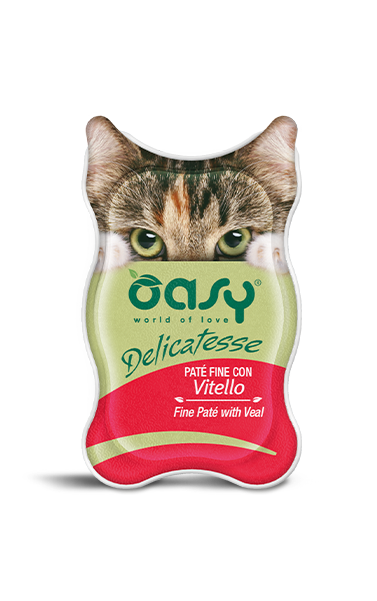 Oasy Wet Cat Delicatessse Patè Con Vitello Per Gatti 85g