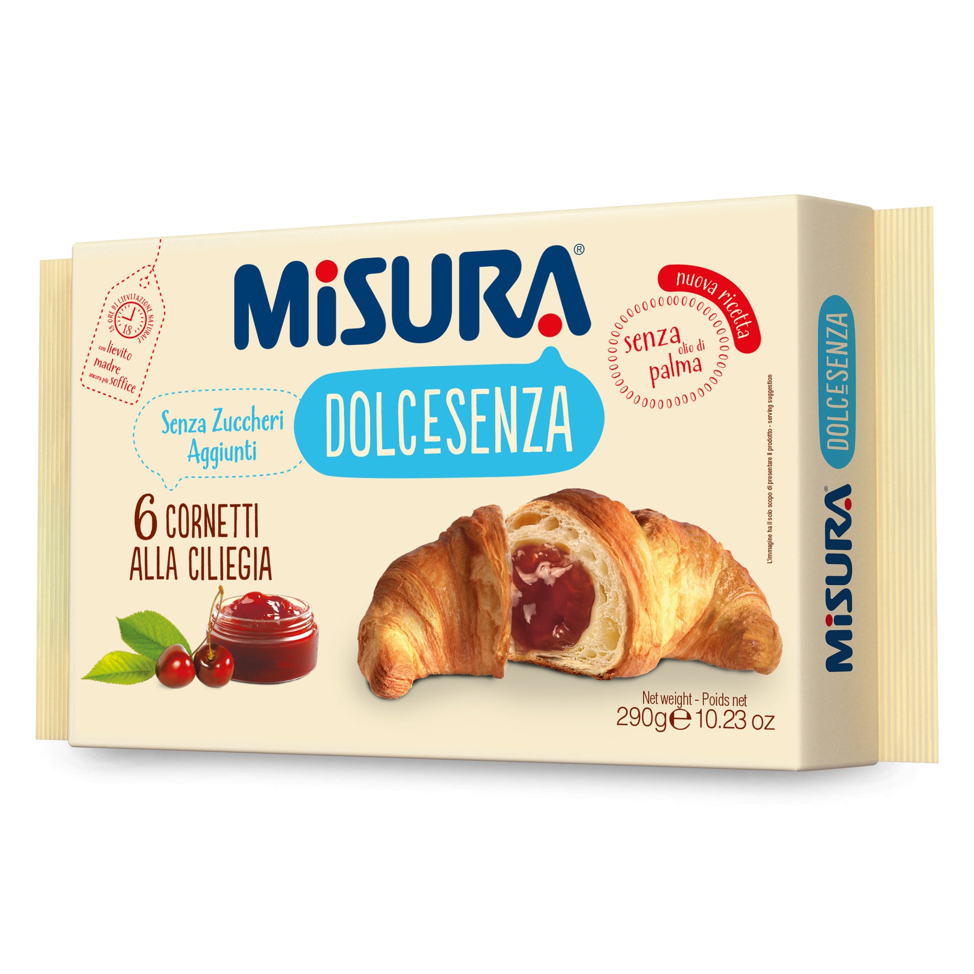 MISURA DolceSenza Cornetto Ciliegia 290g