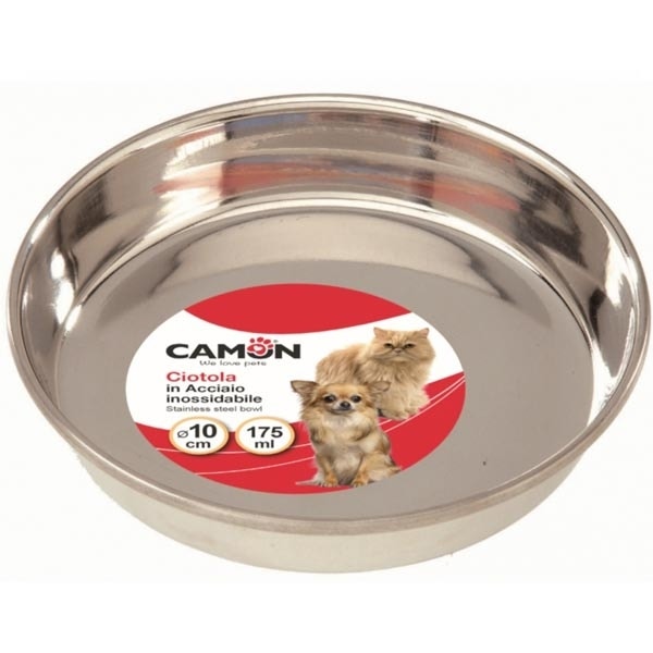 Camon Ciotola In Acciaio Per Gatti 175ml &Oslash; 10cm