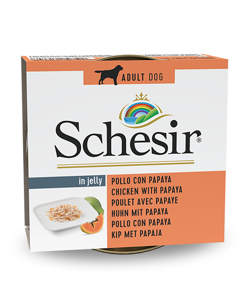 Schesir Pollo Con Papaya Cibo Umido Cani Adulti Lattina 150 g