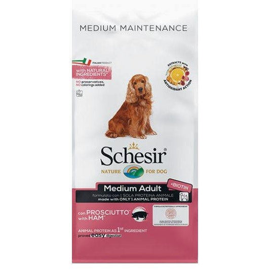Schesir Prosciutto Cibo Secco Cani Adulti Taglia Media Sacco 3 Kg