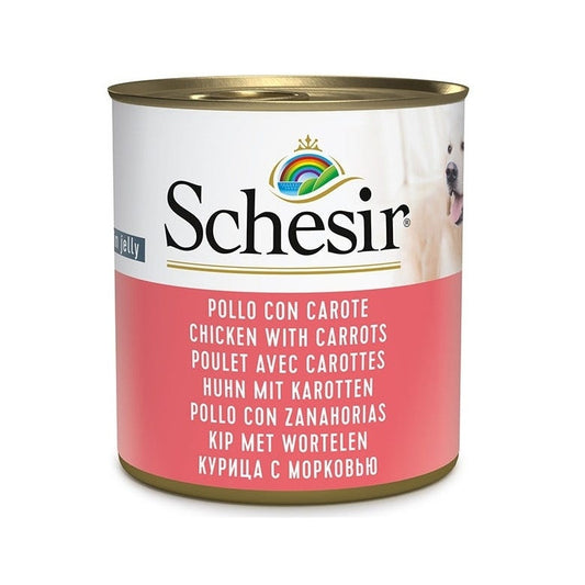 Schesir Pollo Con Carote Cibo Umido Cani Adulti Lattina 285g