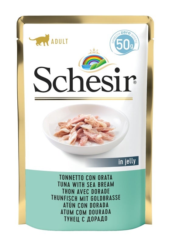 Schesir Tonnetto Con Orata Cibo Umido Gatti Adulti Bustina 50g