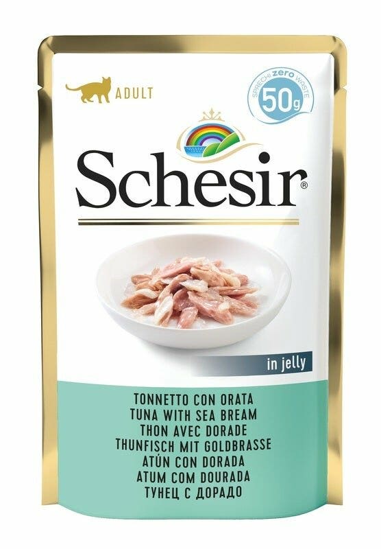 Schesir Tonnetto Con Orata Cibo Umido Gatti Adulti Bustina 50g