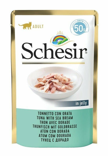 Schesir Tonnetto Con Orata Cibo Umido Gatti Adulti Bustina 50g