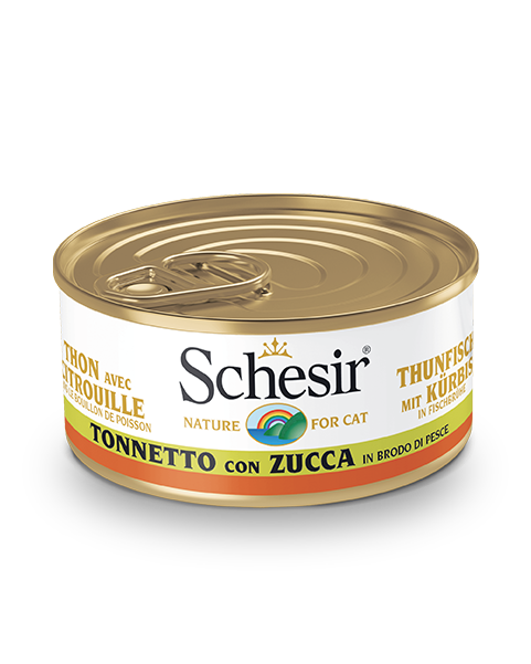 Schesir Tonnetto Con Zucca Lattina Cibo Umido Gatto Adulto 70g
