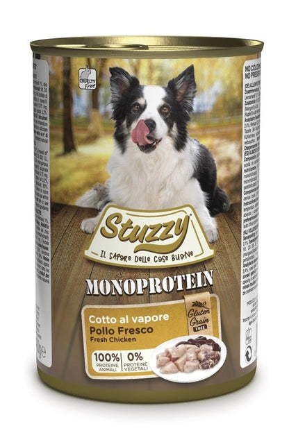 Stuzzy Monoprotein Al Pollo Cibo Umido Cani Adulti Barattolo 400g