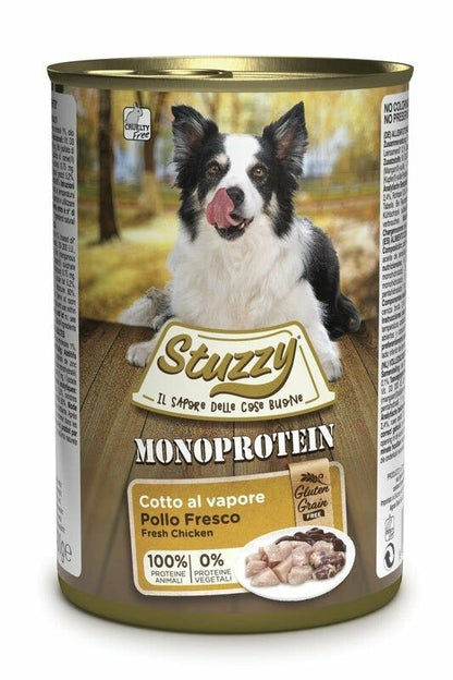 Stuzzy Monoprotein Al Pollo Cibo Umido Cani Adulti Barattolo 400g
