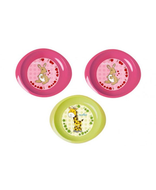 PIATTI PRIMI NUMERI ROSA/VERDE