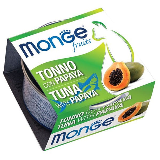 Monge Fruits Pezzetti Di Tonno Con Papaya Cibo Umido Gatti Adulti Vaschetta 80g