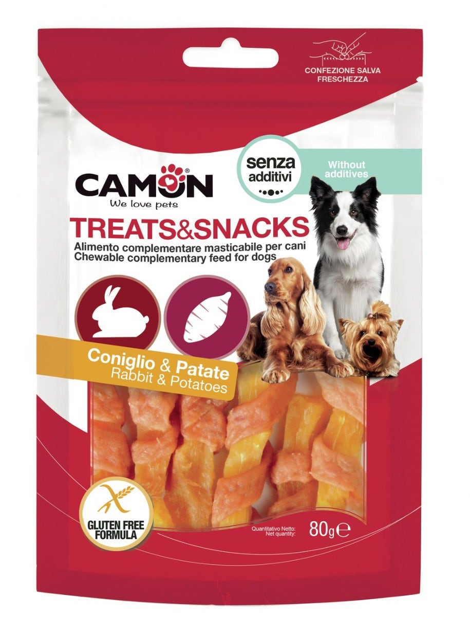 Camon Strips Di Coniglio E Patata Dolce Per Cani 80g 11cm