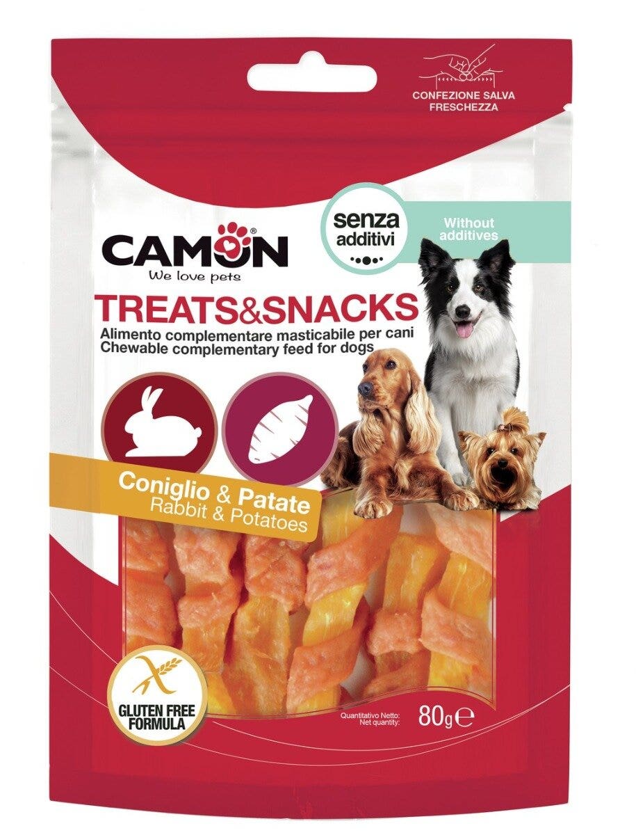 Camon Strips Di Coniglio E Patata Dolce Per Cani 80g 11cm