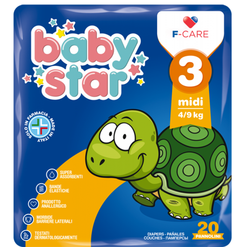 BABYSTAR MIDI PANN 4/9 20P T3