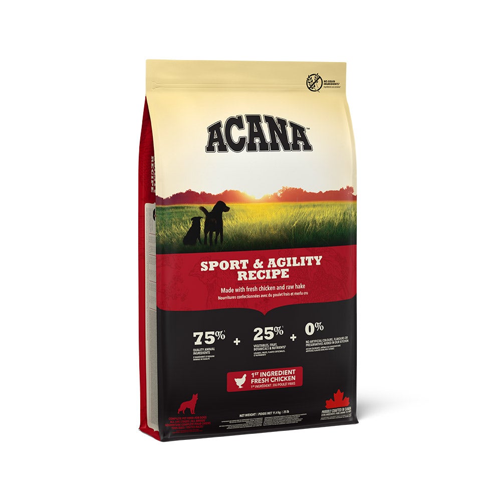 Acana Cane Sport & Agility Crocchette Pollame e Passera del Pacifico Sacco 11,4kg