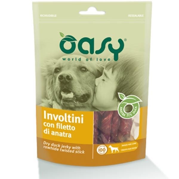 Oasy Snack Cani Involtini con Filetto di Anatra 100g