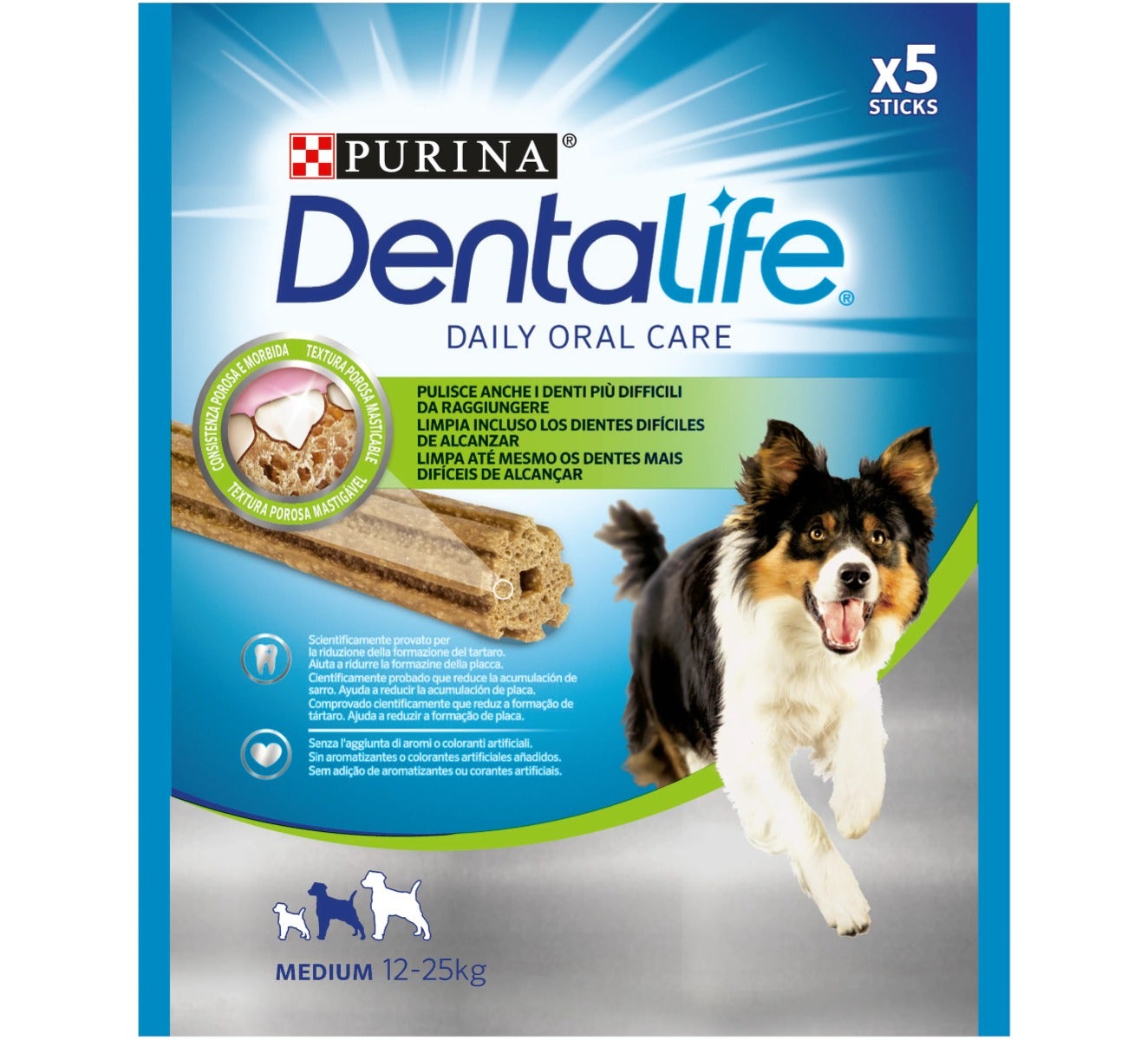 Purina Dentalife Snack Daily Oral Care Per Cani 12 - 25kg Taglia Medium 5 Stick