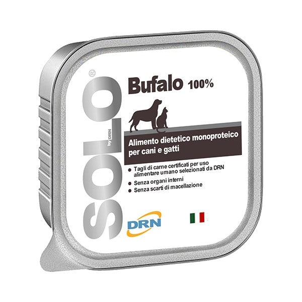 Drn Solo Bufalo Alimento Dietetico Monoproteico Umido Per Cani/Gatti 100g