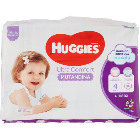 Huggies Ultra Comfort Pannolini Mutandina Taglia 4 36 Pezzi