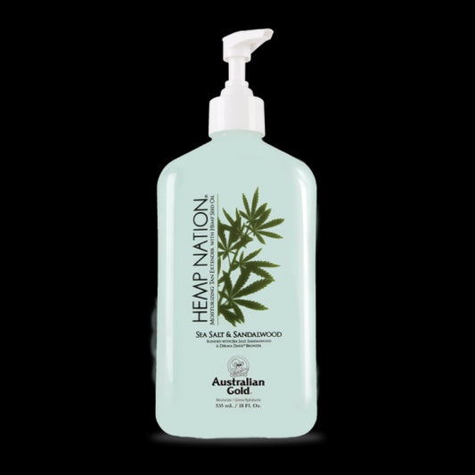 Australian Gold Hemp Nation Crema Idratante Prolungatore Di Abbronzatura Sale Marino E Legno Di Sandalo 535ml