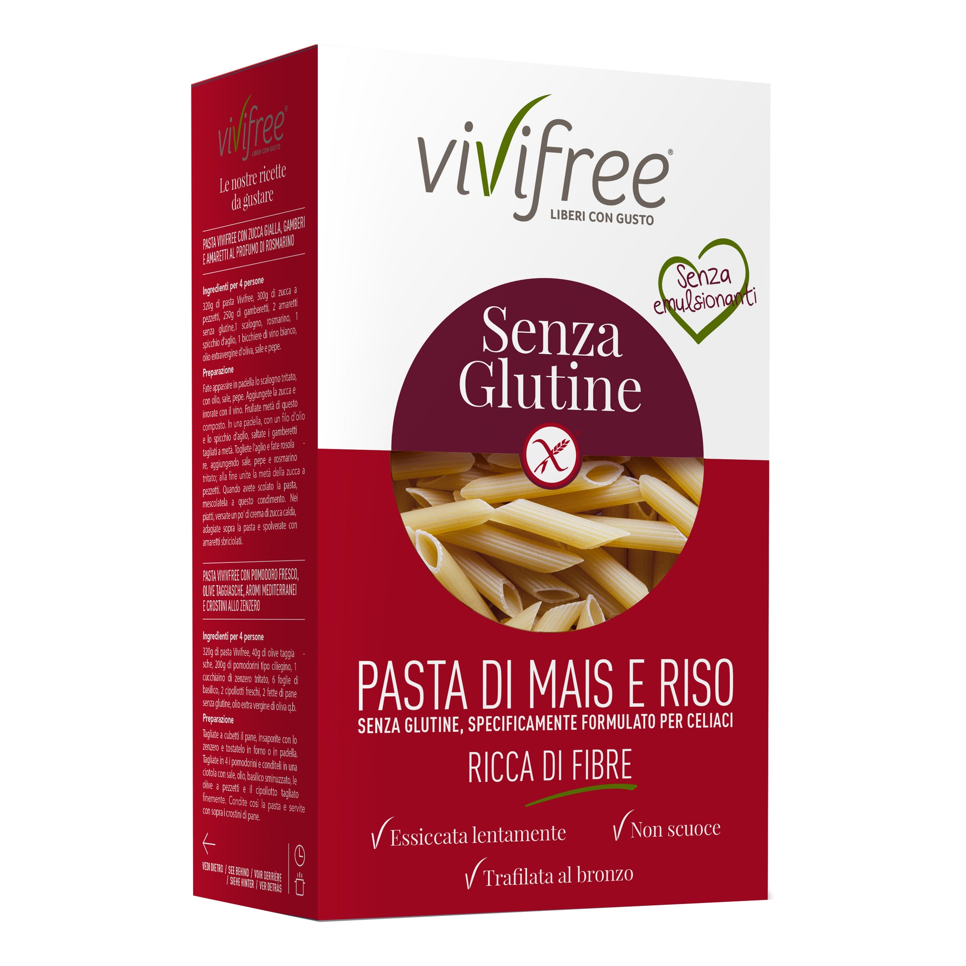 VIVIFREE Pasta Mezze Penne 500g