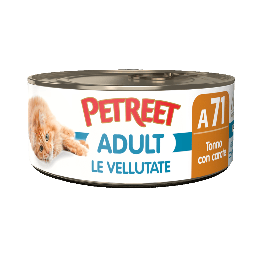 Petreet Adult Le Vellutate Tonno Con Carote Per Gatti Lattina 70g