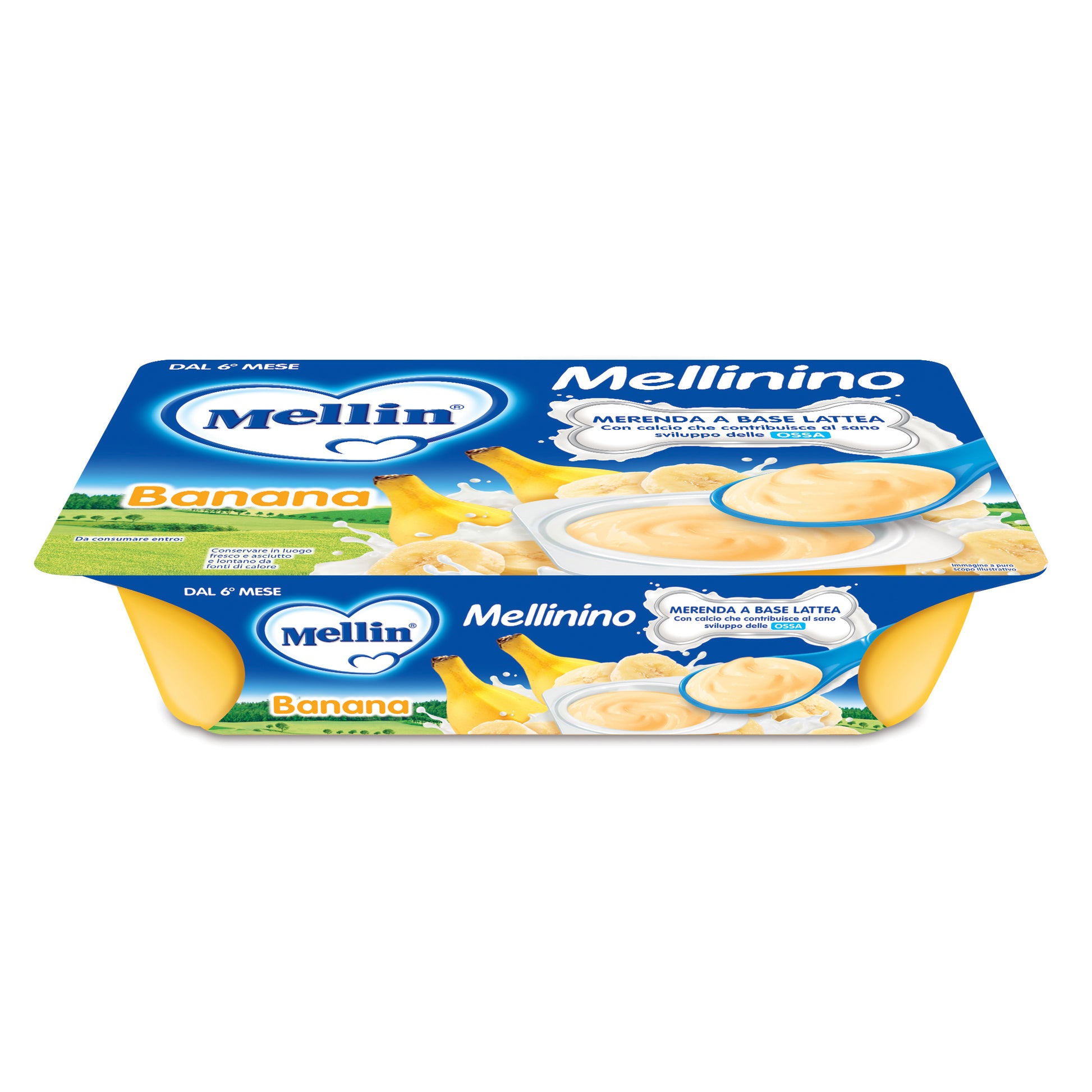Mellin Mellinino Merenda Banana 6x55g 6Mesi+