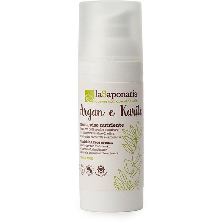 La Saponaria Crema Viso Nutriente Argan E KaritÉ 50ml