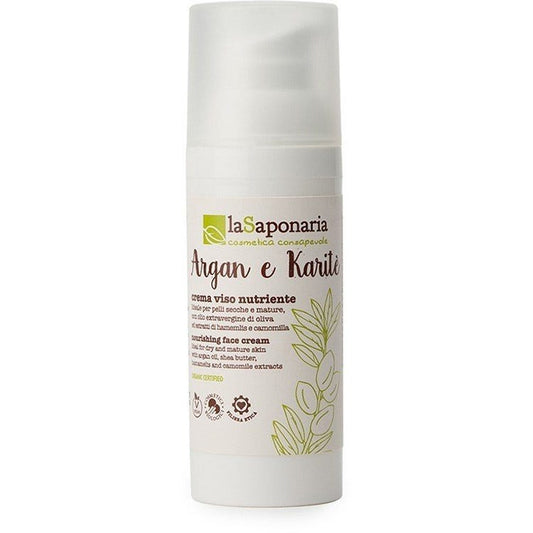 La Saponaria Crema Viso Nutriente Argan E KaritÉ 50ml