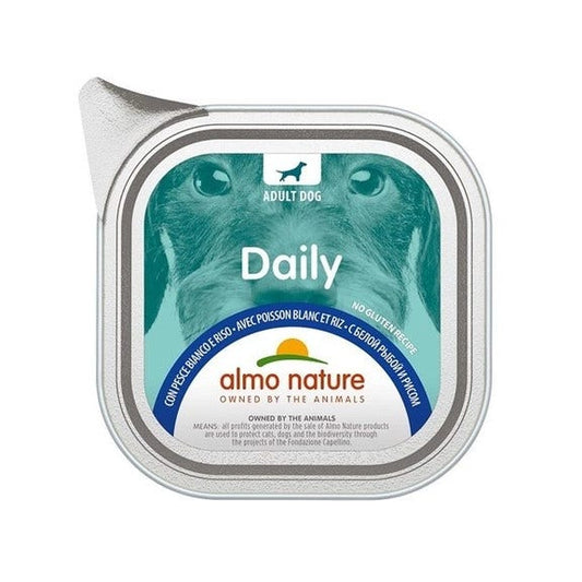 Almo Nature Daily Pesce Bianco E Riso Alimento Umido Per Cani Adulti 300g