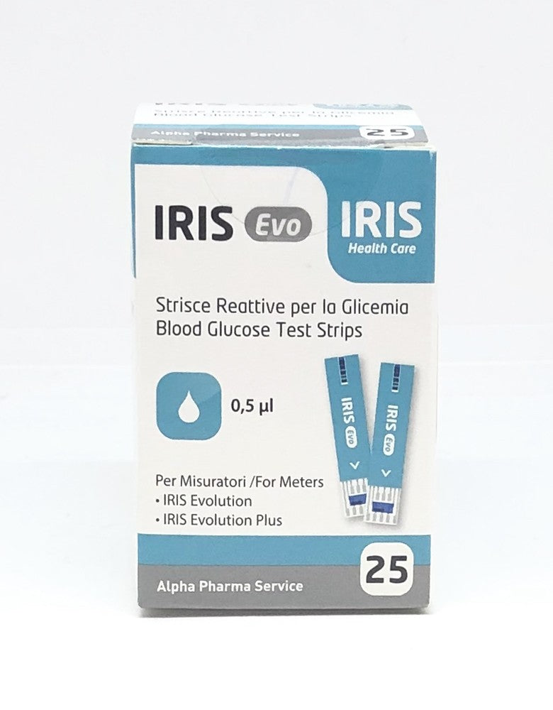 IRIS EVO STRISCE GLICEMIA 25 PEZZI