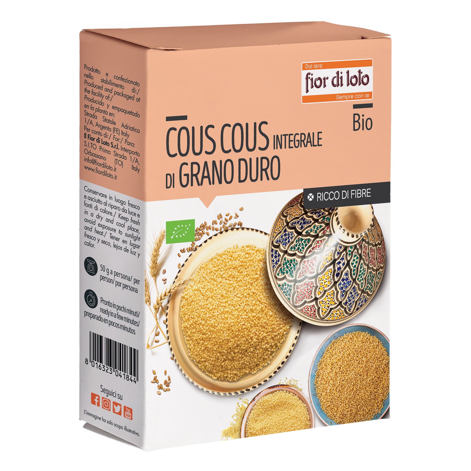 FIOR DI LOTO Cous Cous Integr.Grano 500g