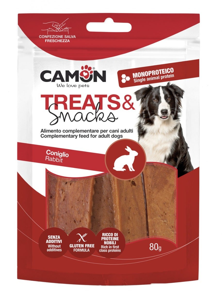 Camon Jerky di Coniglio Snack Per Cani 80g