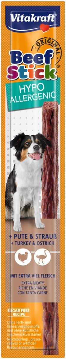 Vitakraft Beef Stick Hypoallergenic Con Tacchino/Struzzo/Riso Snack Cani Adulti Busta 12g