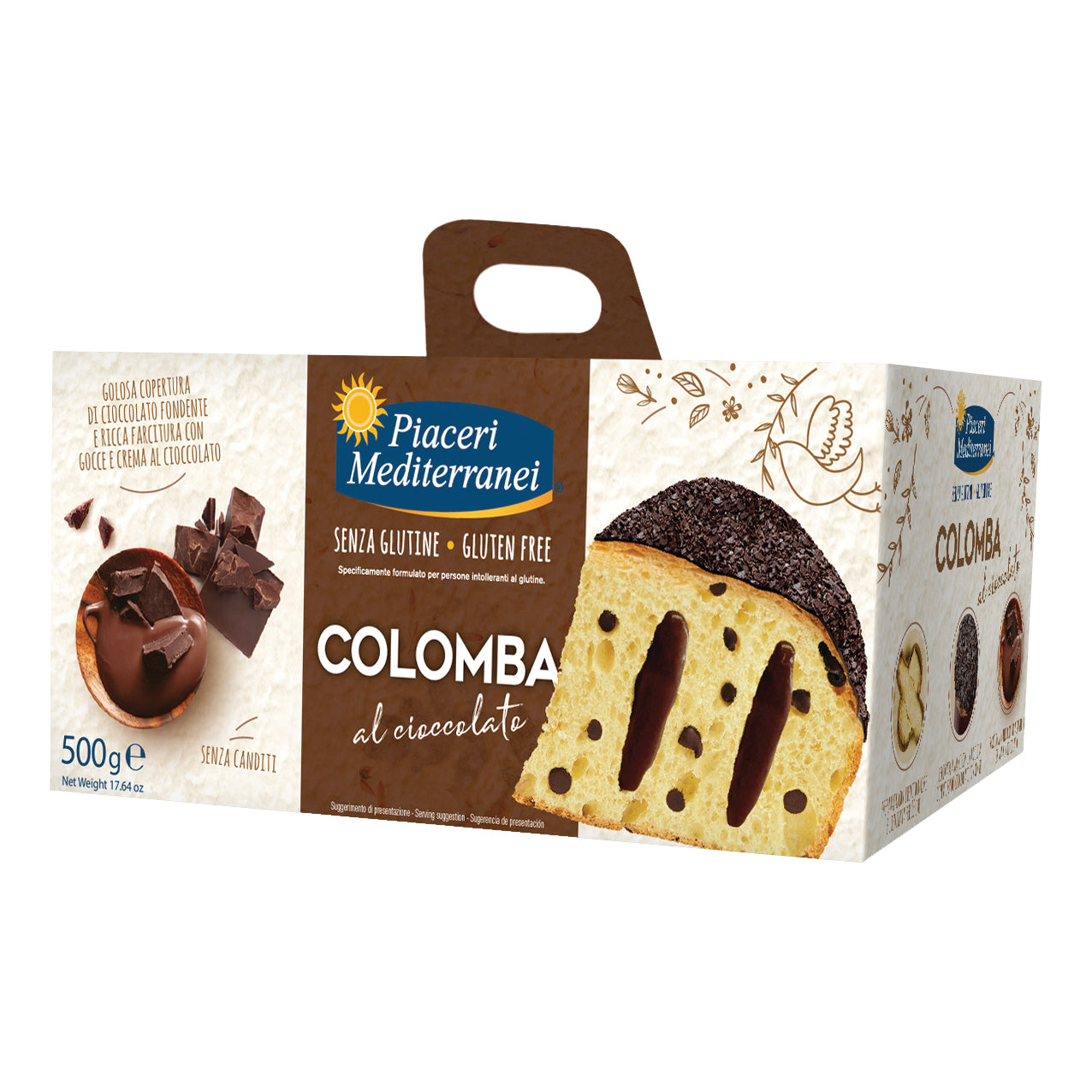 PIACERI MEDITERRANEI COLOMBA AL CIOCCOLATO 500 GRAMMI