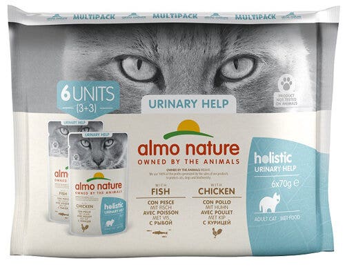 Almo Nature Urinary Help Con Pesce E Pollo Per Gatti Adulti 6x70g
