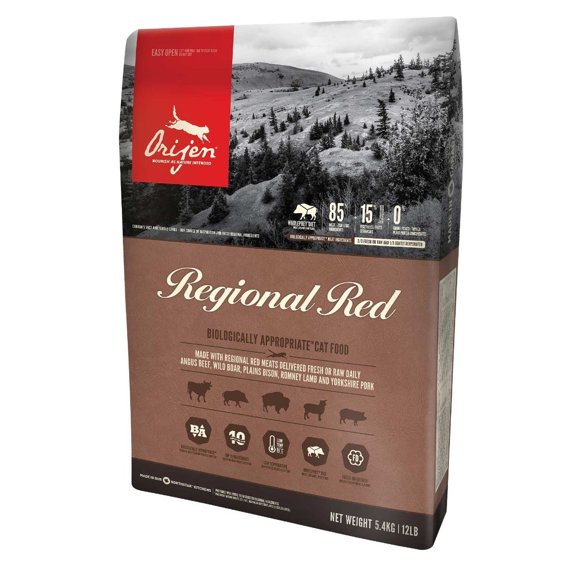 Orijen Regional Red Crocchette Manzo Angus E Cinghiale Per Gatti Sacco 340g