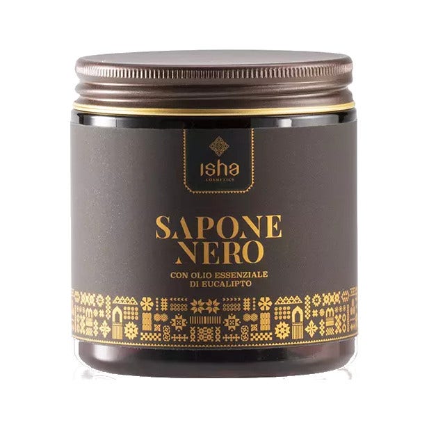 Isha Cosmetics Sapone Nero Con Olio Essenziale Di Eucalipto 250g