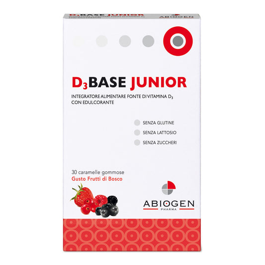 D3BASE JUNIOR 30 CARAMELLE GUSTO FRUTTI DI BOSCO