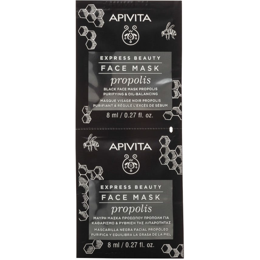Apivita Express Beauty Maschera Viso Purificante Propoli 2x8ml