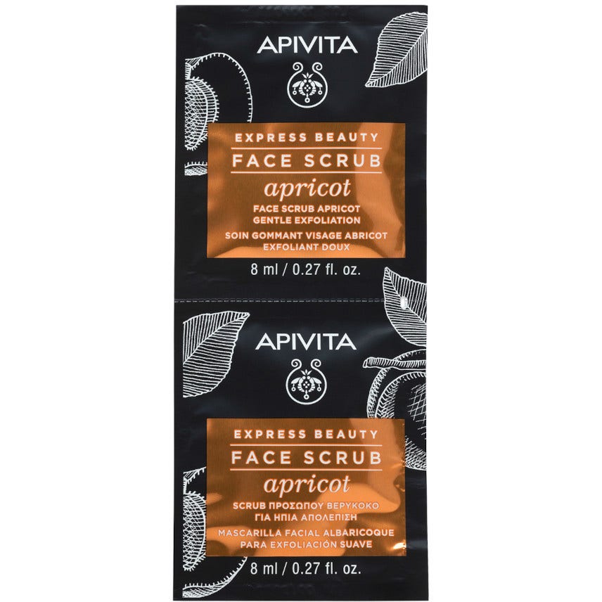 Apivita Express Beauty Scrub Viso Esfoliante Albicocca 2x8ml