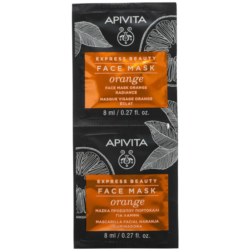 Apivita Express Beauty Maschera Viso Illuminante Arancia 2x8ml
