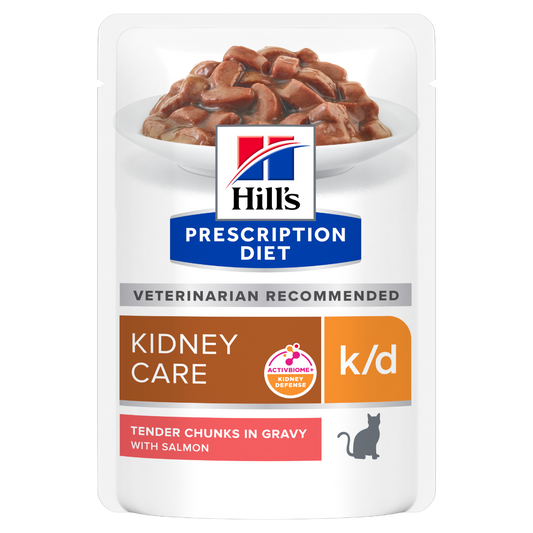 Hill's Prescription Diet K/D Kidney Care Bocconcini Salmone Per Gatti Bustina 85g
