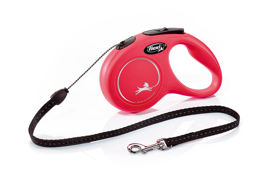 Flexi New Classic In Corda Guinzaglio Per Cani Colore Rosso Taglia S 5m